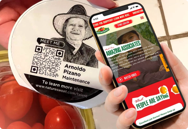 NatureSweet QR code campaign