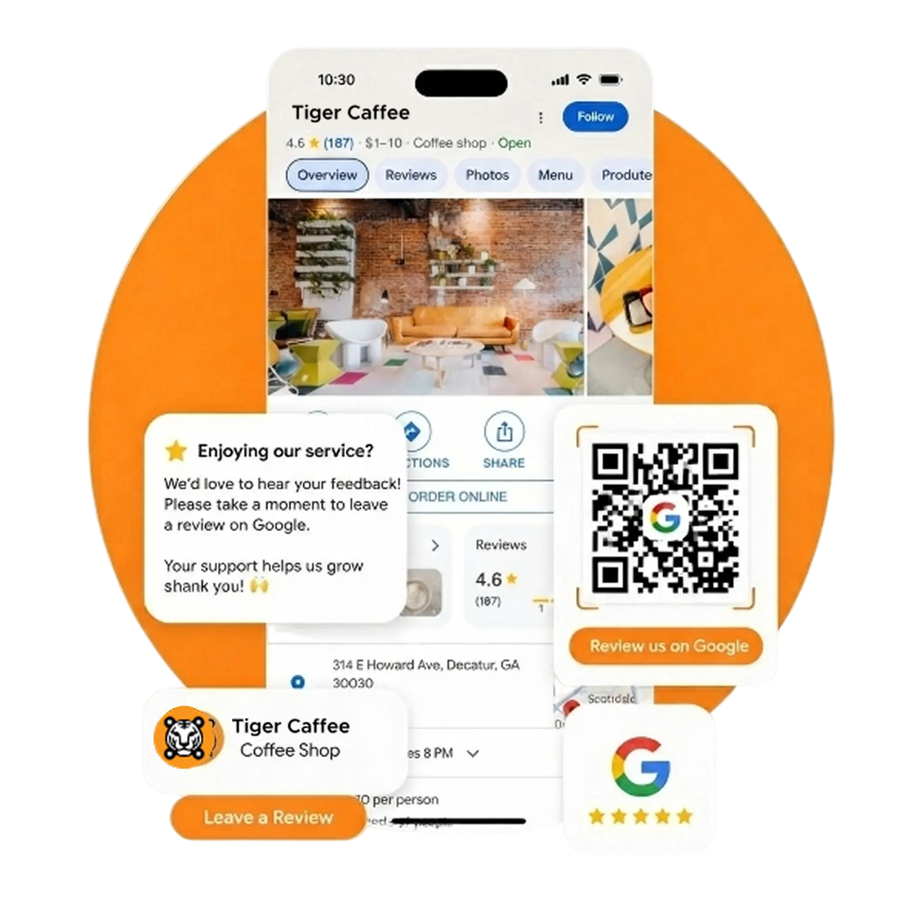 Google Reviews QR code